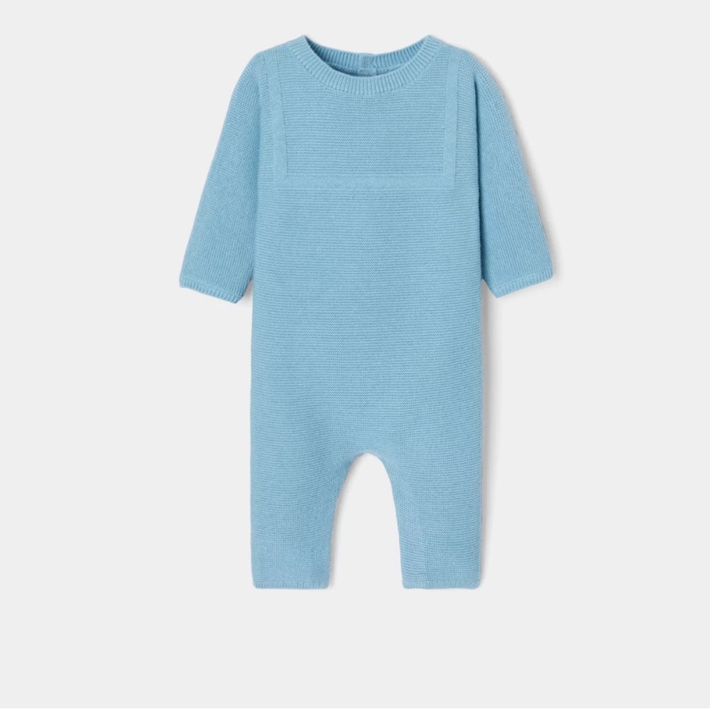 Jacadi Baby boy jumpsuit in garter stitch